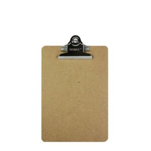 Hardboard Clipboard w/ Sturdy Spring Clip - Memo Size