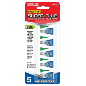 Super Glue Gel 0.017 oz (0.5g)(5/Pack)