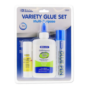 Clear Glue & White Glue & Glue Stick Sets (3/Pack)