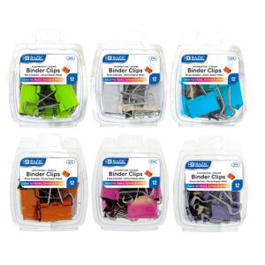 Assorted Size Color Binder Clip (12/Pack)