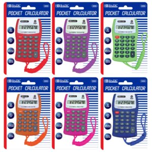 Pocket Size Calculator 8-Digit w/ Neck String