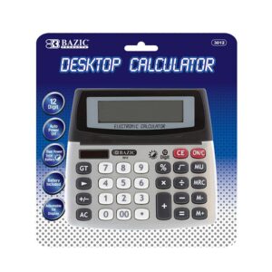 Desktop Calculator 12-Digit Dual Power w/ Adjustable Display
