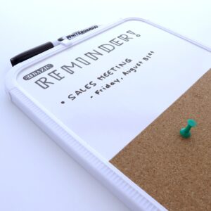 Dry Erase / Cork Combo Board 8.5" X 11" w/ Marker