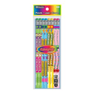 Wood Pencil w/ Eraser Reward & Incentive (8/Pack)
