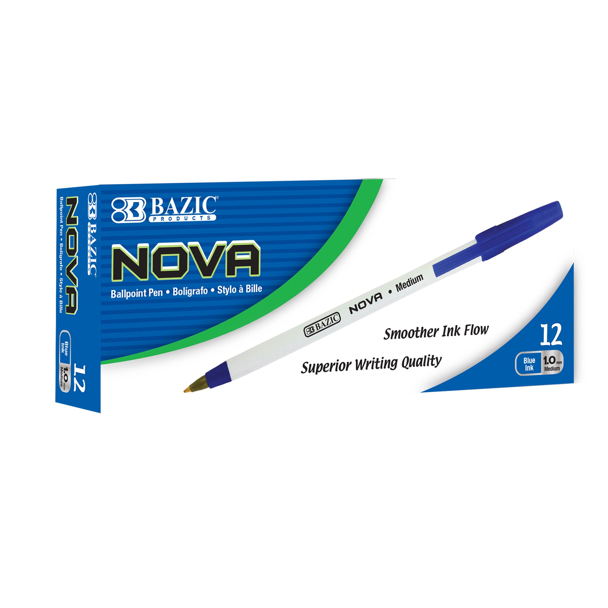Nova (12/Box) Blue Color Stick Pen
