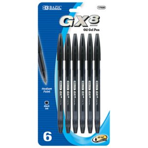 GX-8 Black Oil-Gel Ink Pen (6/Pack)