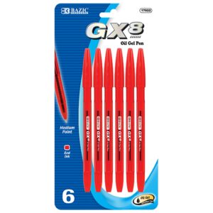 GX-8 Red Oil-Gel Ink Pen (6/Pack)