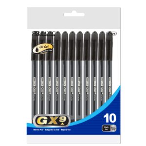 GX-9 Triangle Black Oil-Gel Ink Pen (10/Pack)
