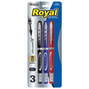Royal Assorted Color Rollerball Pen (3/Pack)