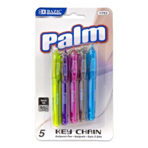 Palm Mini Ballpoint Pen w/ Key Ring (5/Pack)