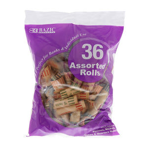 Assorted Coin Wrappers (36/Pack)