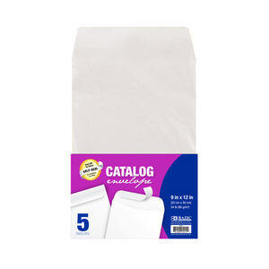 Self-Seal White Catalog Envelope 9" x 12" (5/Pack)