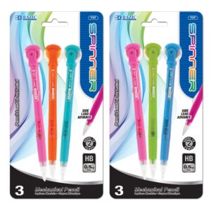 0.5 mm Mechanical Pencil w/ Spinner Top Eraser (3/Pack)