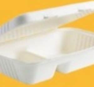 9 Inch x 6 Inch 2 Compartment Clamsell Box - 200 PCS/CTN