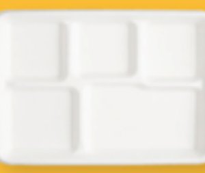 5 Compartment Export (School) Tray - 500 PCS/CTN